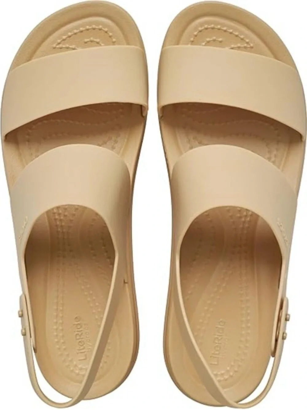CROCS Women's Tan Platform Slingback Sandal